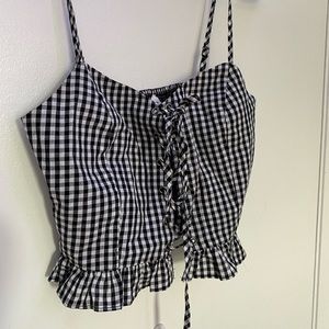 Babydoll gingham tank